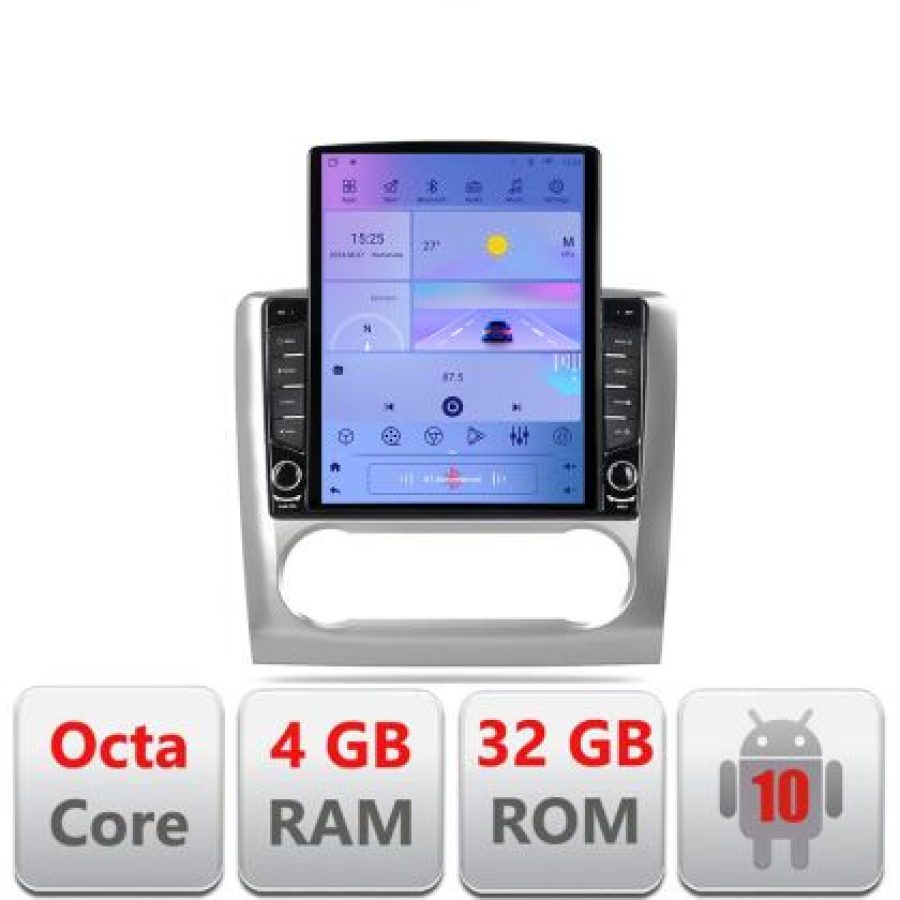 Navigatie Ford Focus clima automata G-140-automatic ecran tip TESLA 9.7" cu Android Radio Bluetooth Internet GPS WIFI - imagine 5