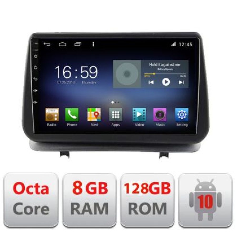 Navigatie Renault Clio 3 2005-2013 Android radio gps internet Octa Core 8 GB Ram 4G LTE - imagine 3