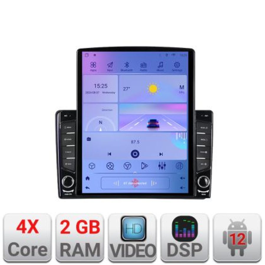 Navigatie Fiat Tipo 2020- Android radio gps internet quad core 2+32 ecran vertical 9.7" Kit-tipo2022+EDT-E708 - imagine 5