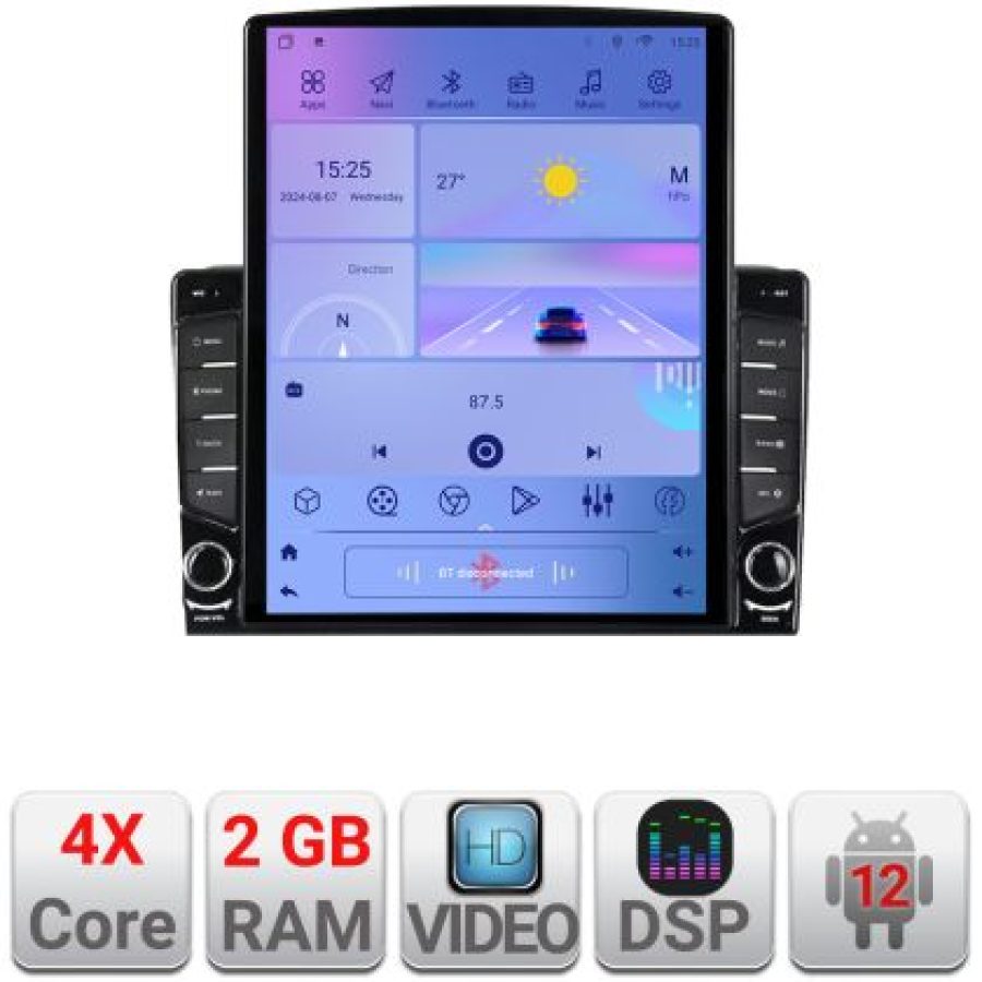 Navigatie Opel Movano Renault Master 2020- ecran tip TESLA 9.7" cu Android Radio Bluetooth Internet GPS WIFI 2+32 DSP - imagine 5