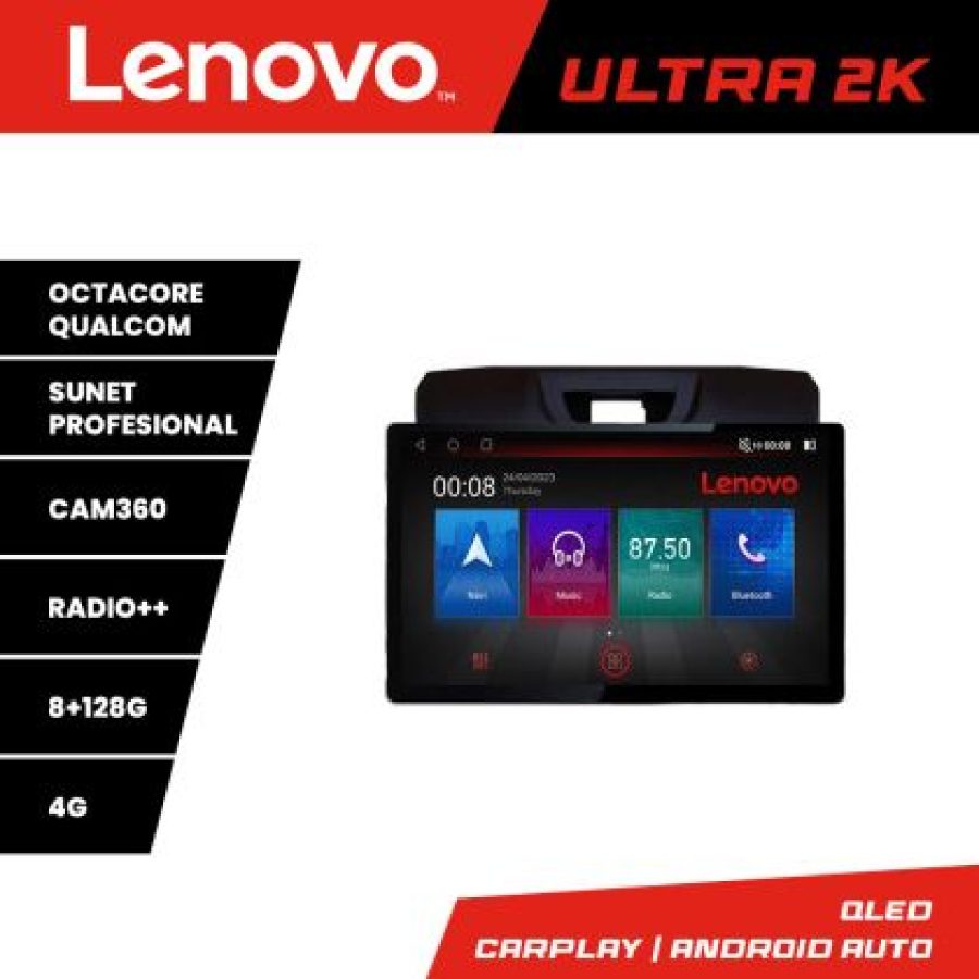 Navigatie Isuzu D-Max Quad Core N-2234 ecran 13" 2K 8+128 Android Waze USB Navigatie 4G 360 Toslink Youtube Rad - imagine 4