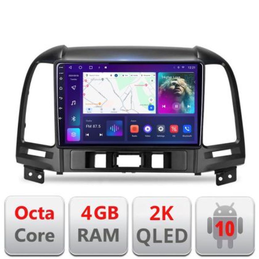 Navigatie HHyundai Santa Fe 2007-2012 C-008 Android Octa Core Ecran 2K QLED GPS 4G 4+32GB 360 KIT-008+EDT-E409-2K - imagine 4