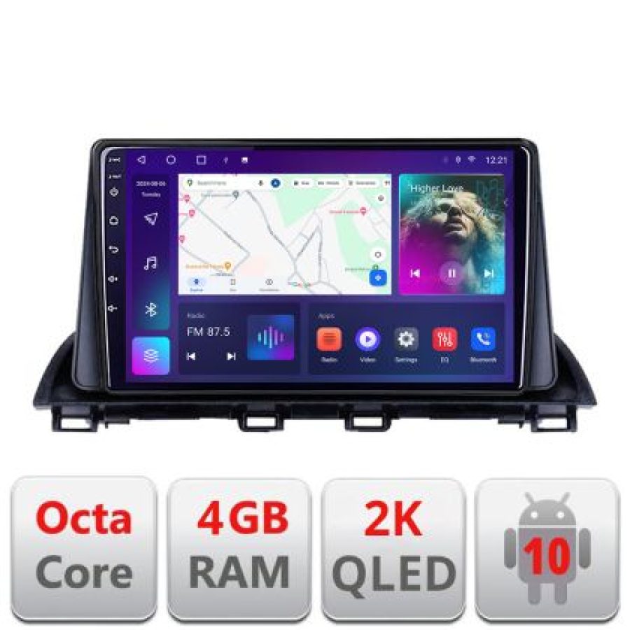 Navigatie Mazda 3 2014-2019 C-463 Android Octa Core Ecran 2K QLED GPS 4G 4+32GB 360 KIT-463+EDT-E409-2K - imagine 6