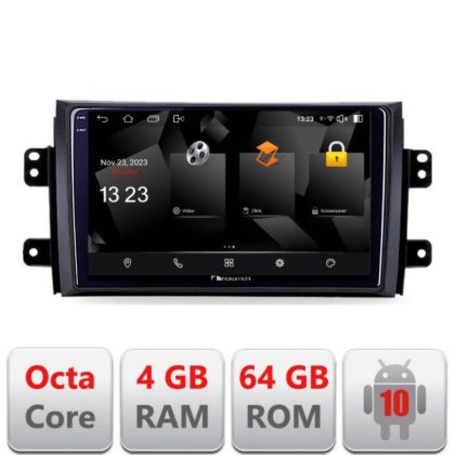 Navigatie Suzuki SX4 2006-2013 5510-124 Android Octa Core 720p 4+64 DSP 360 camera carplay android auto - imagine 3