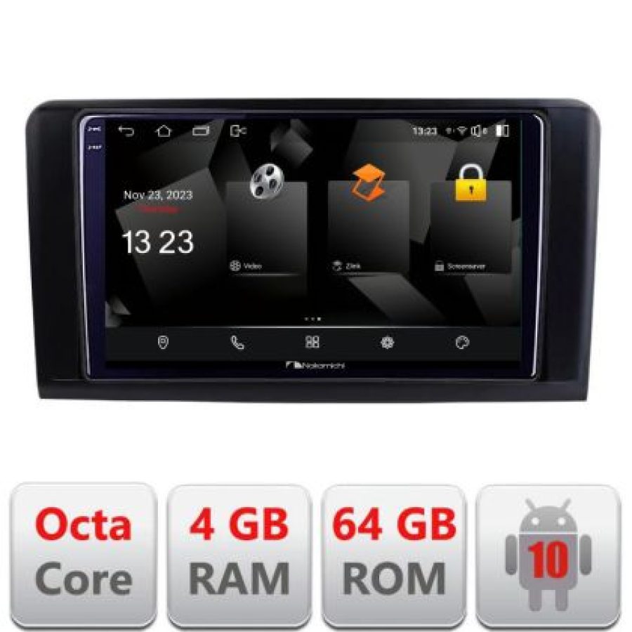 Navigatie Mercedes ML GL 5510-213 Android Octa Core 720p 4+64 DSP 360 camera carplay android auto - imagine 3