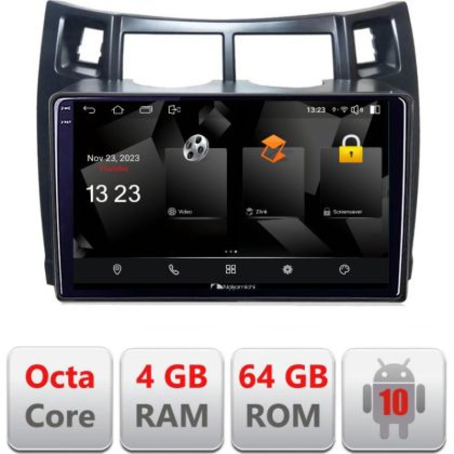 Navigatie Toyota Yaris 2008-2011 5510-YARIS08 Android Octa Core 720p 4+64 DSP 360 camera carplay android auto - imagine 3