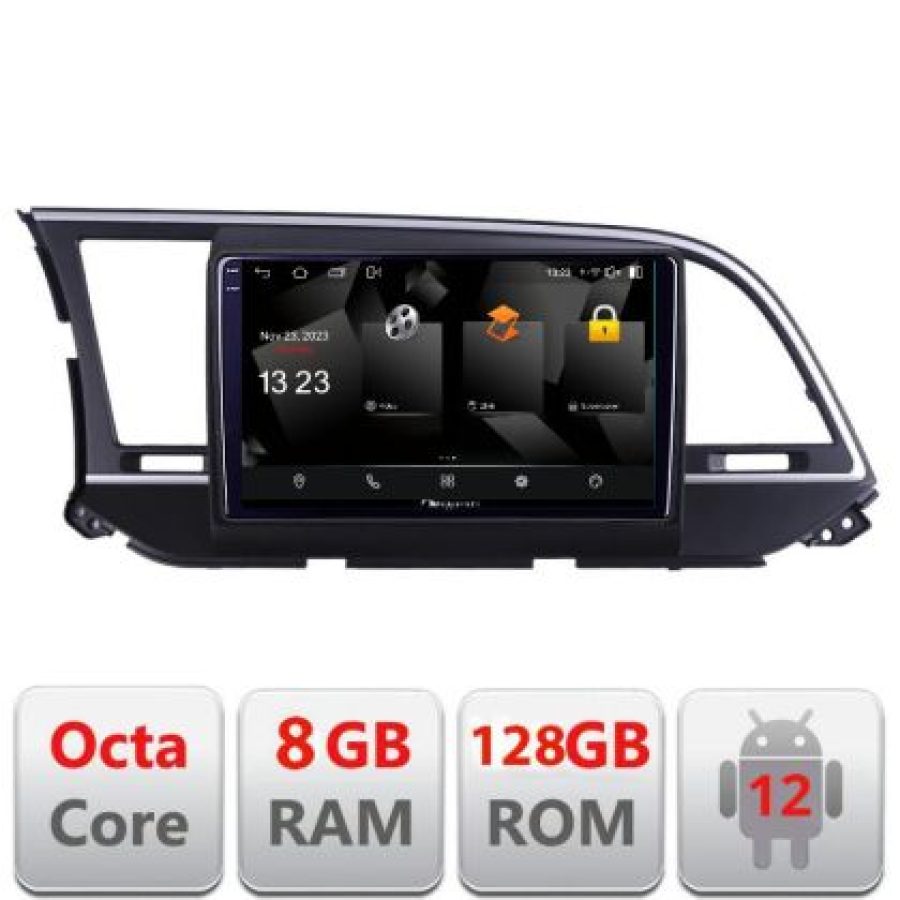 Navigatie HHyundai Elantra 2015-2018 5960Pro-581 Android Octa Core Qualcomm 2K Qled 8+128 DTS DSP 360 4G Optical - imagine 3