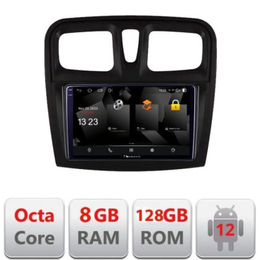 Navigatie Dacia Sandero 2012-2020 var B Android radio gps internet Octa core 8+128 DTS DSP 360 4G Optical - imagine 3