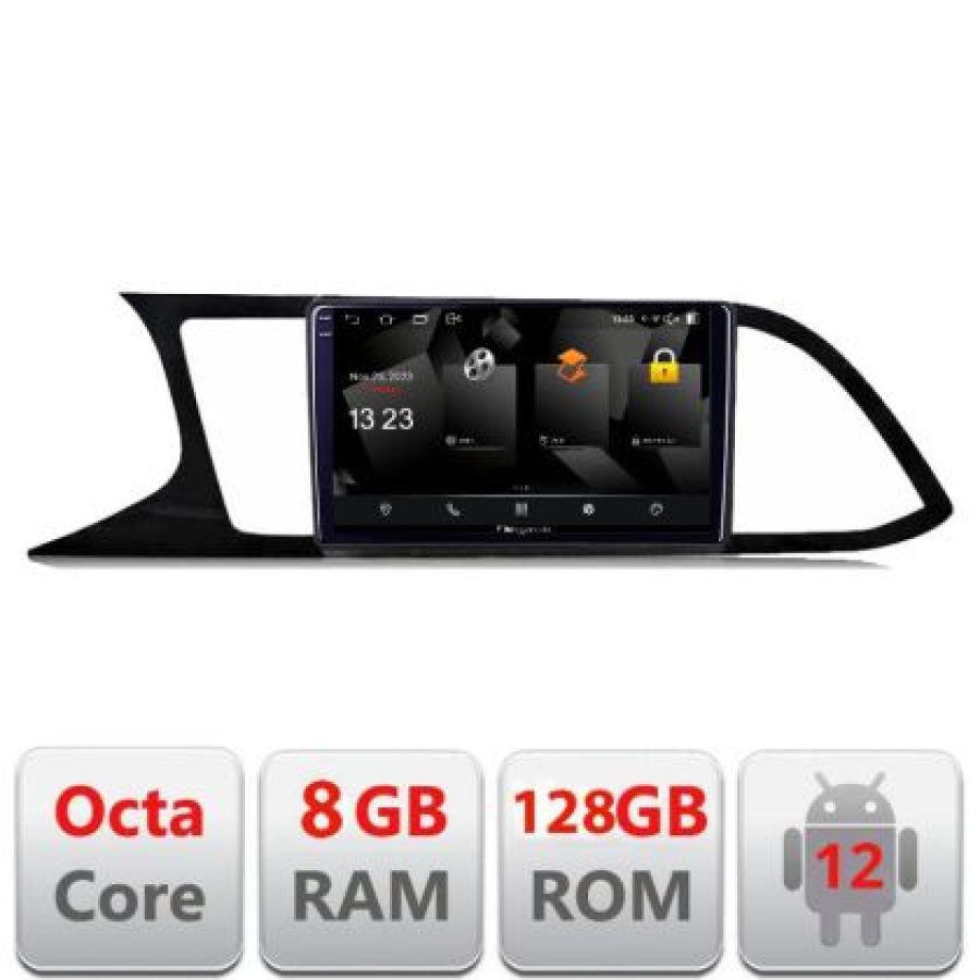 Navigatie Seat Leon MIB Quad Core 5960Pro-306 Android Octa Core Qualcomm 2K Qled 8+128 DTS DSP 360 4G Optical - imagine 3