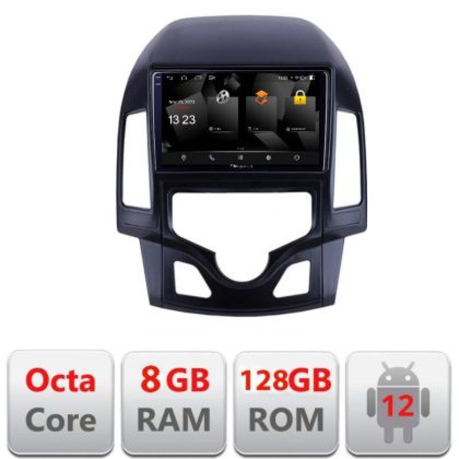 Navigatie HHyundai I30 2009-2012 clima automata 5960Pro-I30AUTOMATIC Android Octa Core Qualcomm 2K Qled 8+128 DTS DSP 360 4G Optical - imagine 3
