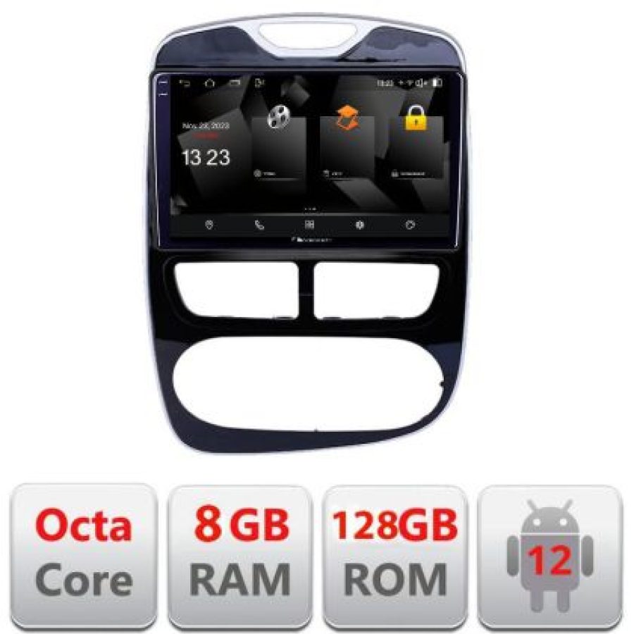 Navigatie Renault Clio 4 V1 5960Pro-467 Android Octa Core Qualcomm 2K Qled 8+128 DTS DSP 360 4G Optical - imagine 3