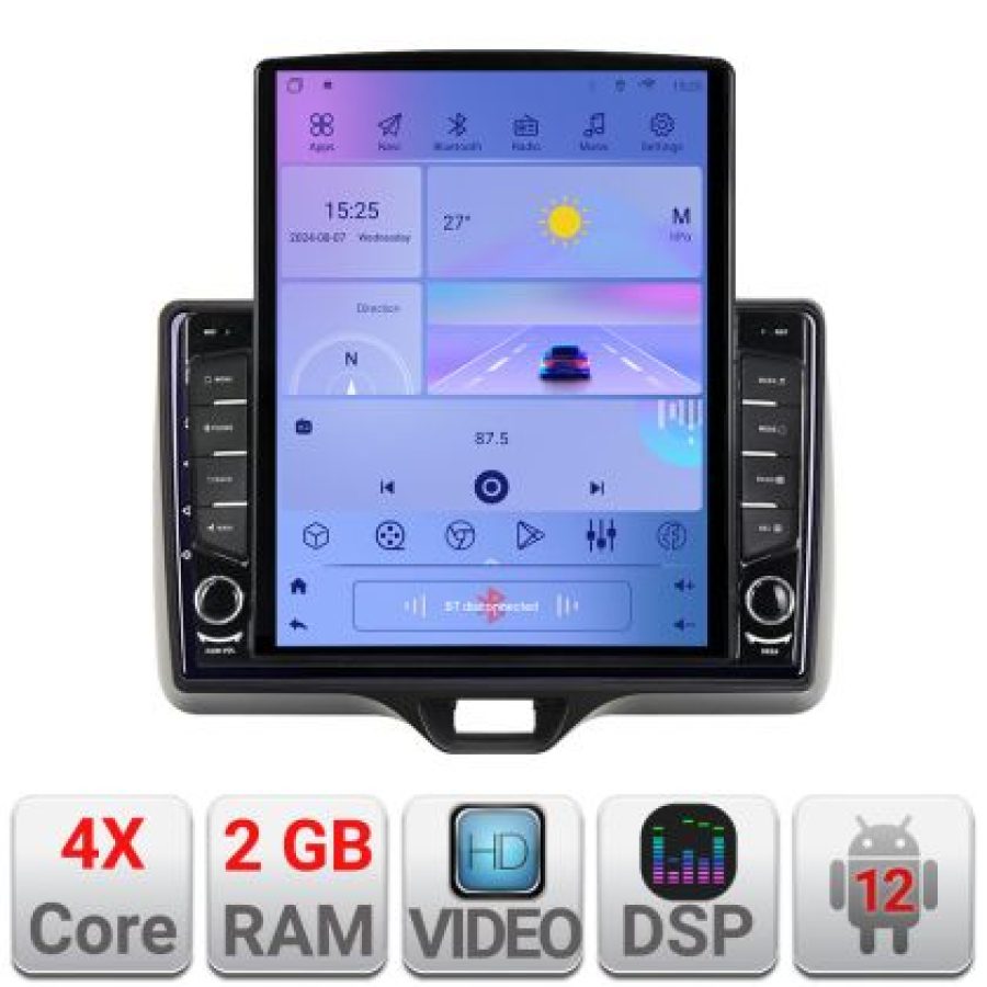 Navigatie Toyota Yaris 2020- Android radio gps internet quad core 2+32 ecran vertical 9.7" kit-yaris2020+EDT-E708 - imagine 5