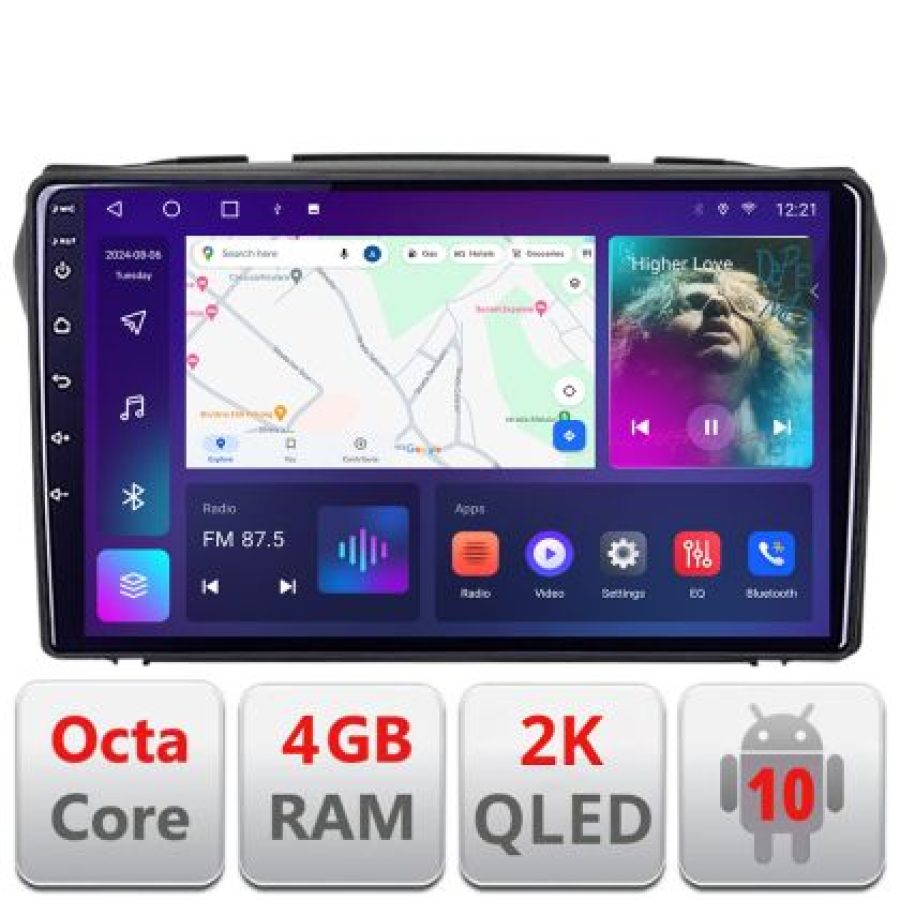 Navigatie Suzuki Alto 2009-2016 Android ecran Qled 2K Octa core 4+32 KIT-alto+EDT-E409-2K - imagine 4