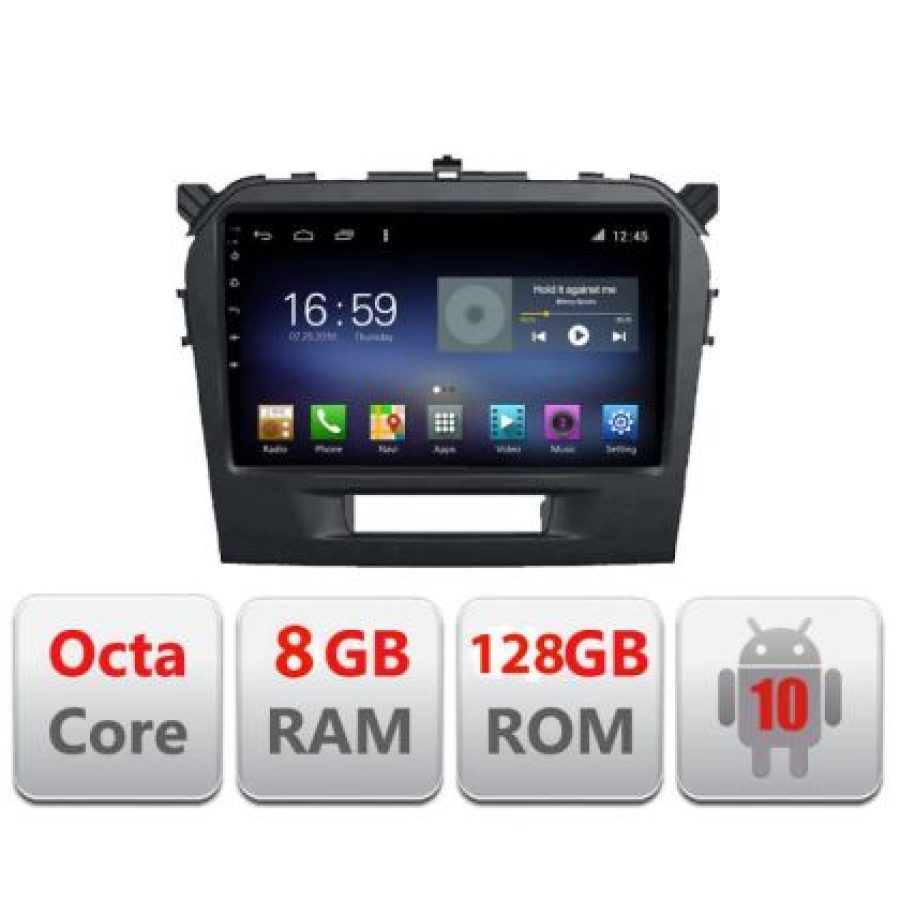 Navigatie Suzuki Grand Vitara 2016- F-2265 Octa Core cu Android Radio Bluetooth Internet GPS WIFI DSP 8+128GB 4G - imagine 3