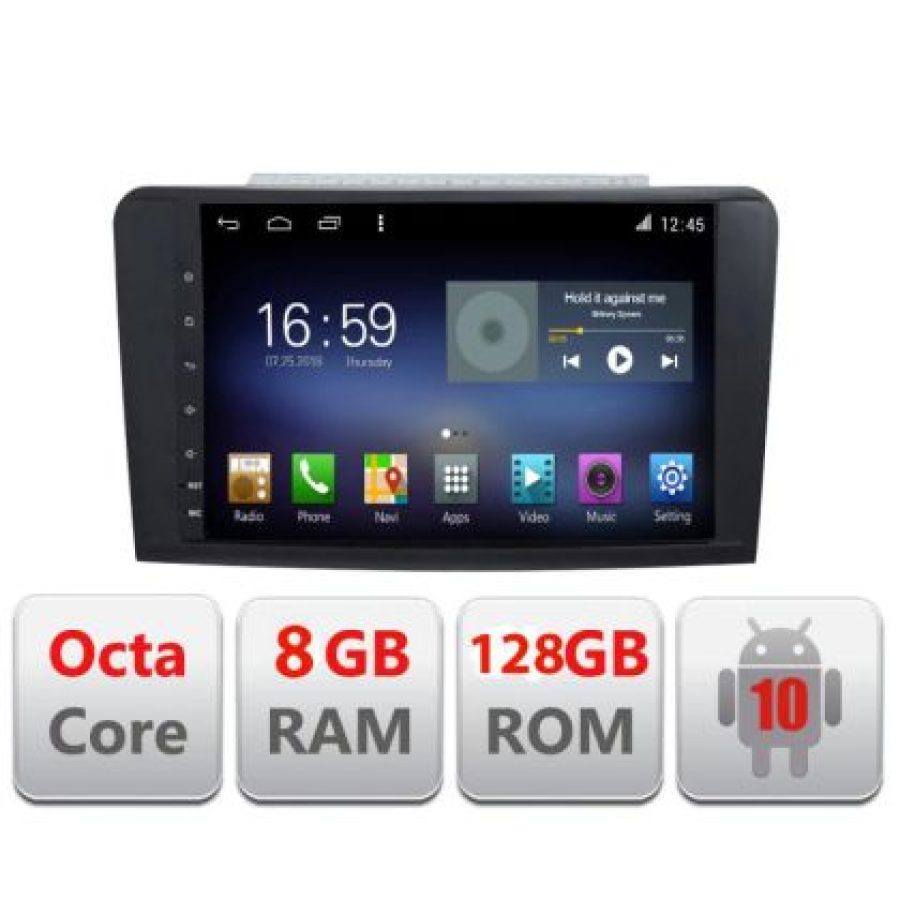 Navigatie Mercedes ML GL F-213 Octa Core cu Android Radio Bluetooth Internet GPS WIFI DSP 8+128GB 4G - imagine 3
