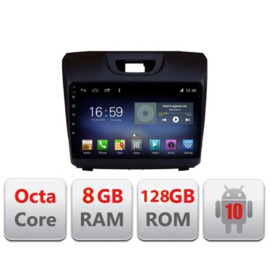 Navigatie Isuzu D-MAX F-2234 Octa Core cu Android Radio Bluetooth Internet GPS WIFI DSP 8+128GB 4G - imagine 3