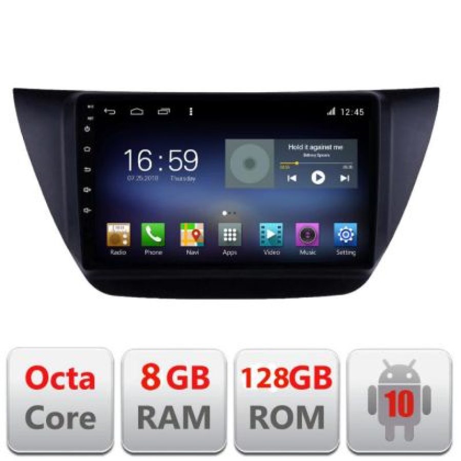 Navigatie Mitubishi Lancer 2001-2007 F-lancer07 Octa Core cu Android Radio Bluetooth Internet GPS WIFI DSP 8+128GB 4G - imagine 3