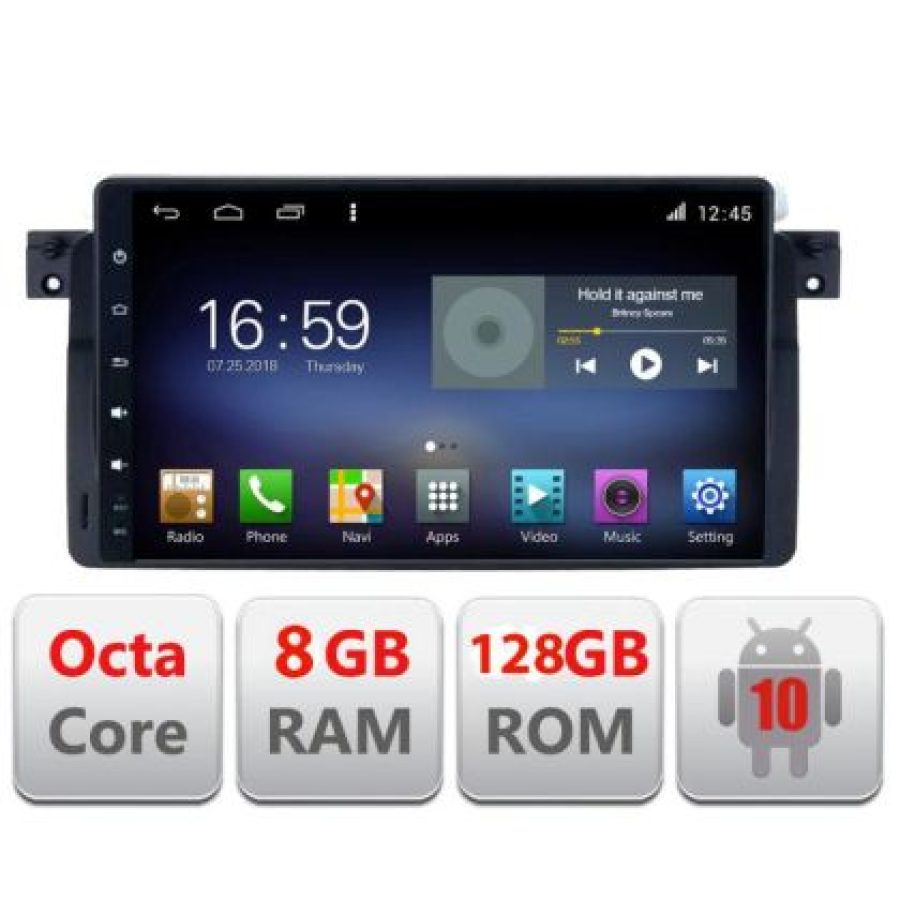 Navigatie BMW Seria 3 E46 F-052 Octa Core cu Android Radio Bluetooth Internet GPS WIFI DSP 8+128GB 4G - imagine 3