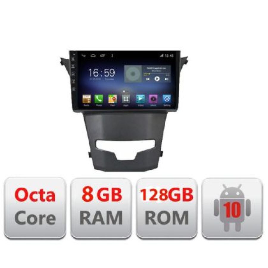 Navigatie SSANGYONG KORANDO 2014-2019 F-1159 Octa Core cu Android Radio Bluetooth Internet GPS WIFI DSP 8+128GB 4G - imagine 3