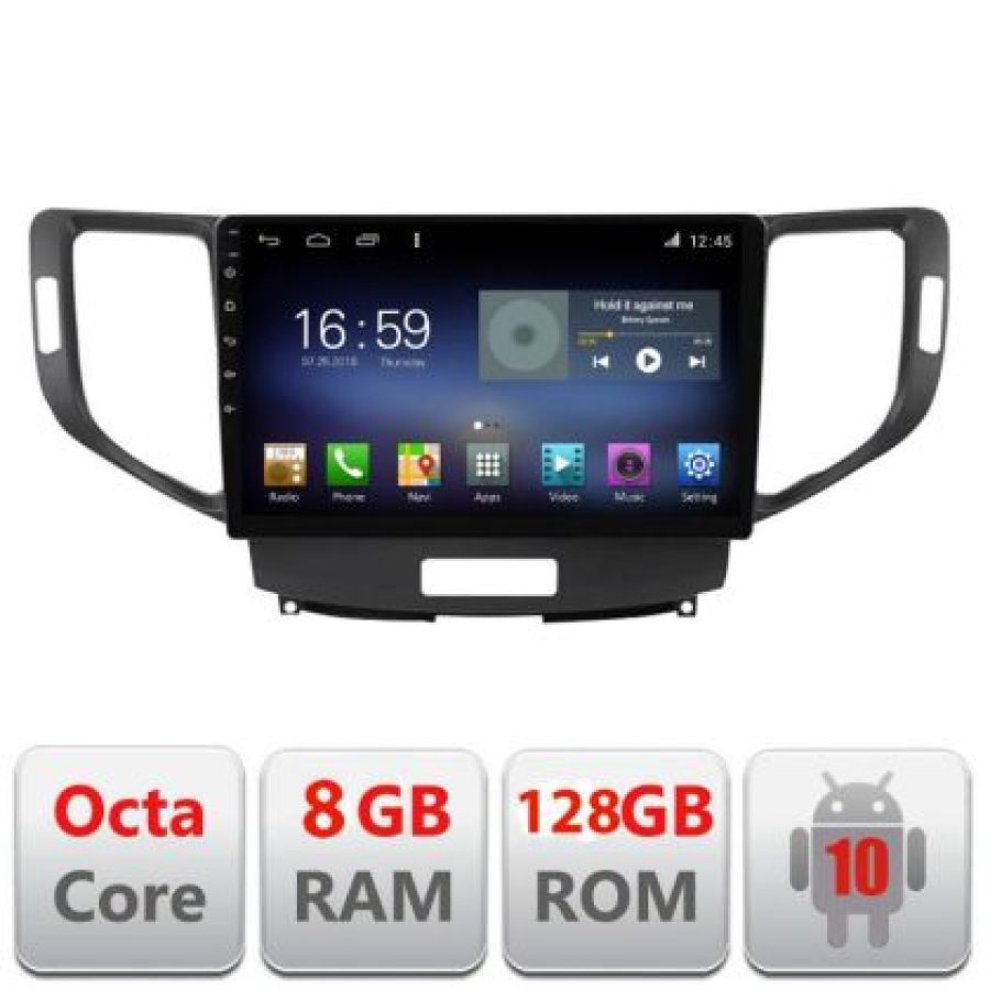 Navigatie Honda Accord 2008-2012 F-8951 Octa Core cu Android Radio Bluetooth Internet GPS WIFI DSP 8+128GB 4G - imagine 3