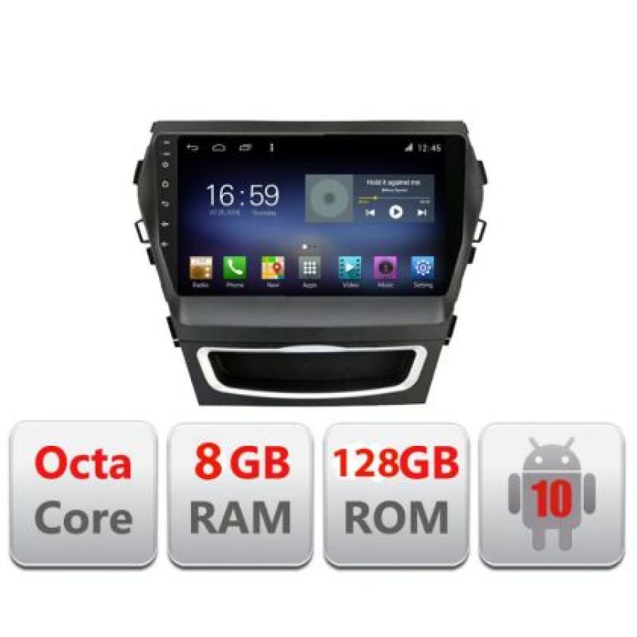 Navigatie HHyundai IX 45 SANTA FE 2013-2015 F-209 Octa Core cu Android Radio Bluetooth Internet GPS WIFI DSP 8+128GB 4G - imagine 3