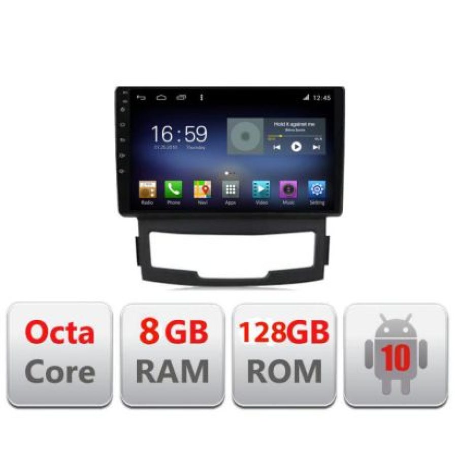 Navigatie SSANGYONG KORANDO 2011- F-159 Octa Core cu Android Radio Bluetooth Internet GPS WIFI DSP 8+128GB 4G - imagine 3