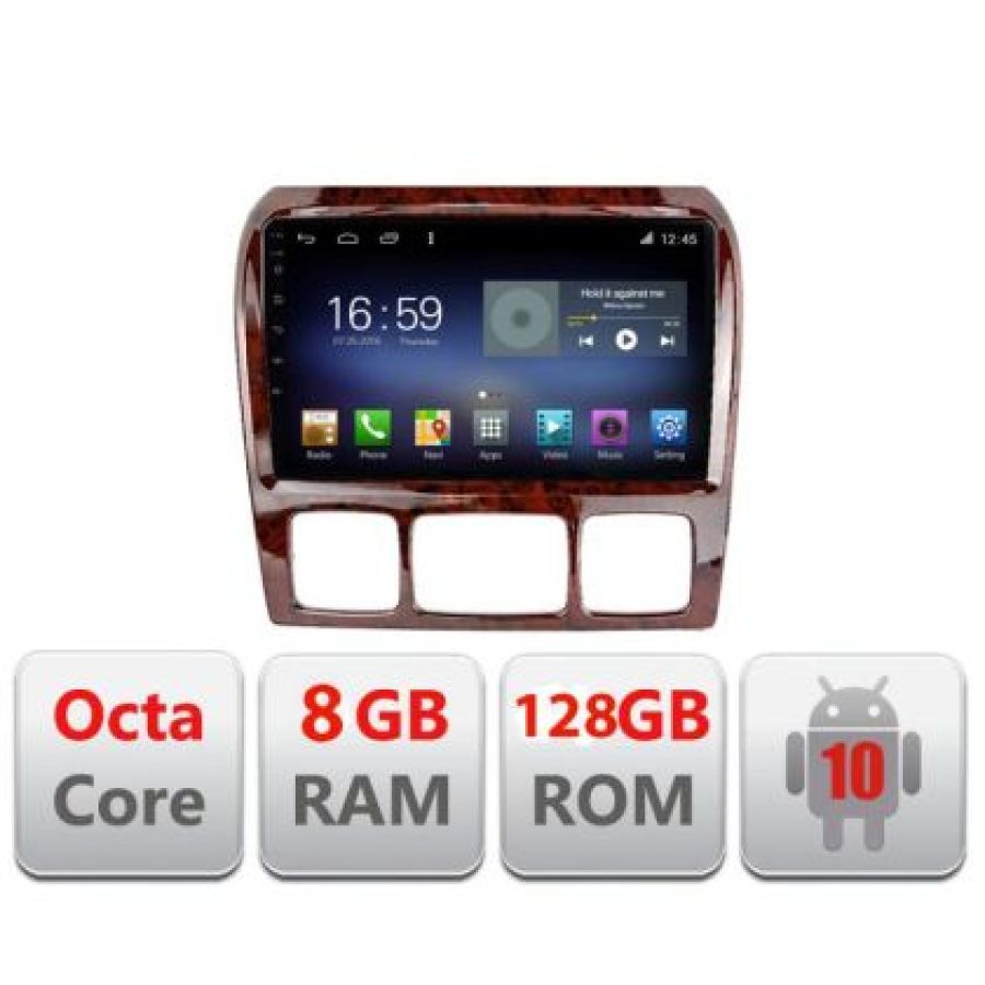 Navigatie MERCEDES S 1998-2005 F-220 Octa Core cu Android Radio Bluetooth Internet GPS WIFI DSP 8+128GB 4G - imagine 3