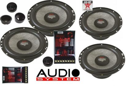 Kit Difuzoare Component Audio-System X-165 4 căi 165mm Kickbass Crossovere plug'n'play 2x300/220 watt 2 Ohm - imagine 4