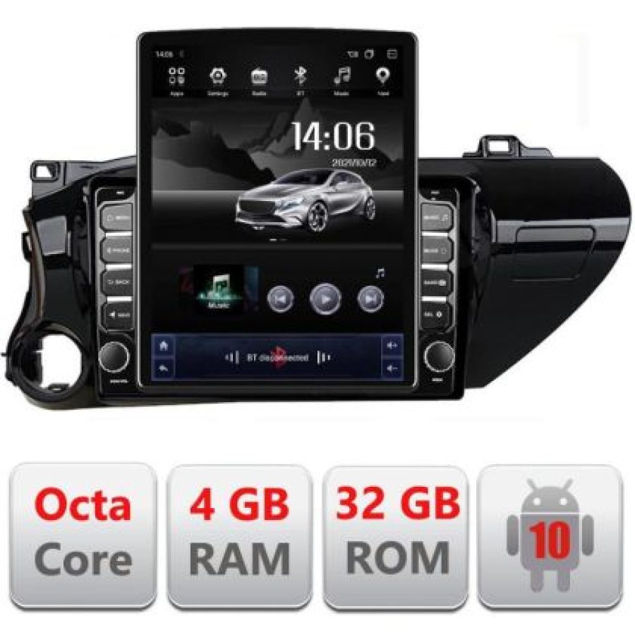 Navigatie TOYOTA Hilux 2016- H-TY59 ecran tip TESLA 9.7" cu Android Radio Bluetooth Internet GPS WIFI 4+32GB DSP 4G Oc - imagine 6