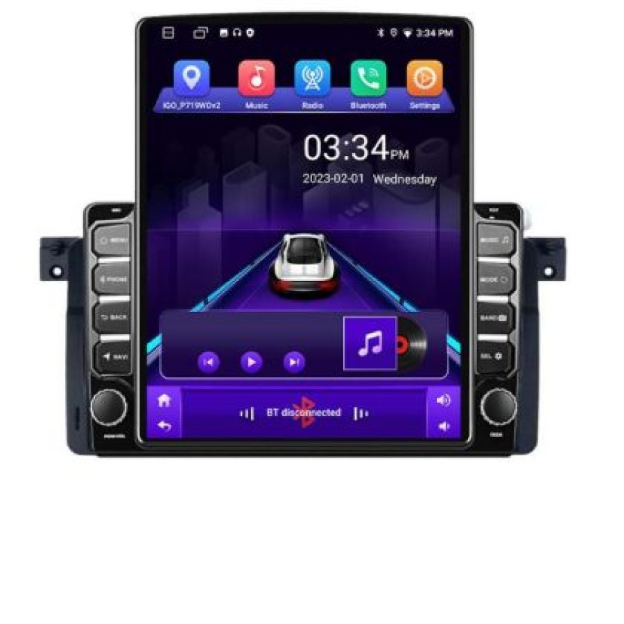 Navigatie BMW Seria 3 E46 K-052 ecran tip TESLA 9.7" cu Android Radio Bluetooth Internet GPS WIFI 2+32 DSP Quad Core - imagine 6