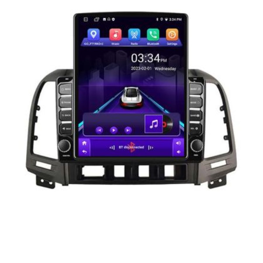 Navigatie HHyundai Santa Fe 2007-2012 K-008 ecran tip TESLA 9.7" cu Android Radio Bluetooth Internet GPS WIFI 2+32 DSP - imagine 6