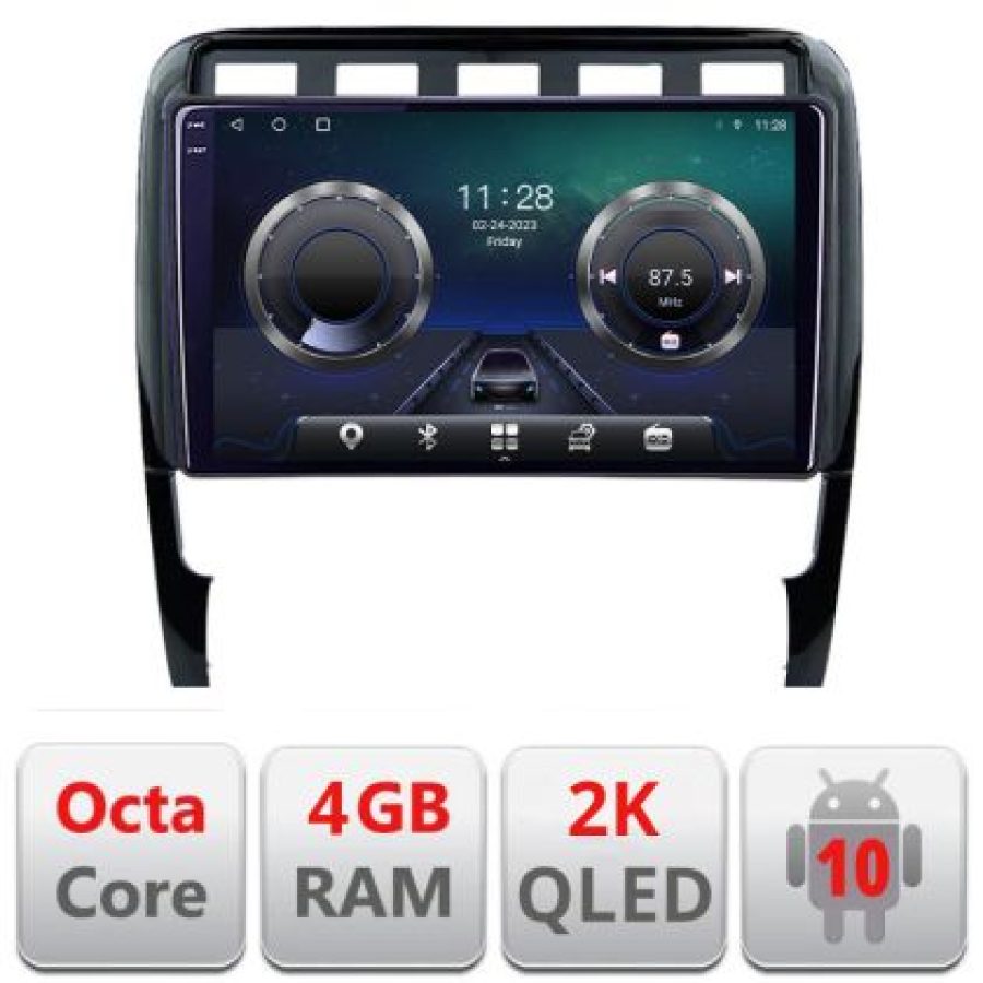 Navigatie Porsche Cayenne 2002-2011 C-443 Android Octa Core Ecran 2K QLED GPS 4G 4+32GB 360 KIT-443+EDT-E409-2K - imagine 8