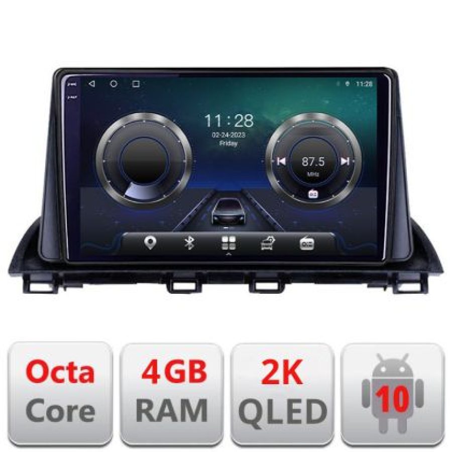 Navigatie Mazda 3 2014-2019 C-463 Android Octa Core Ecran 2K QLED GPS 4G 4+32GB 360 KIT-463+EDT-E409-2K - imagine 8