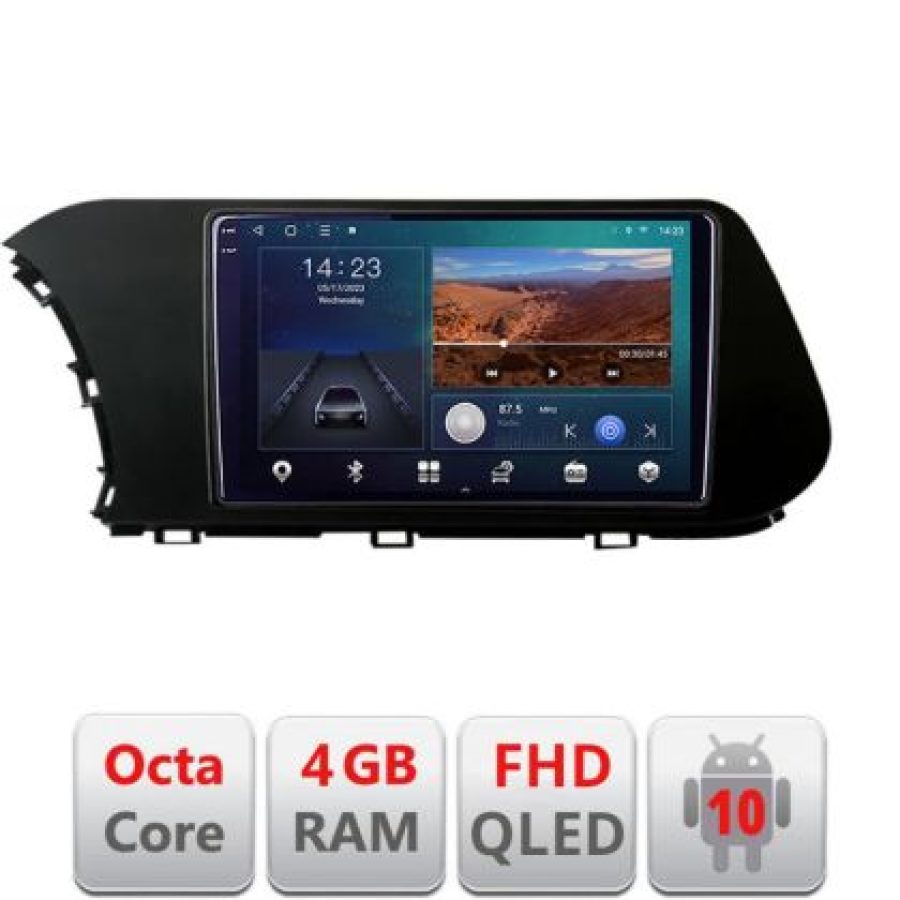 Navigatie HHyundai I20 2020- B-i20 Android Ecran QLED octa core 4+64 carplay android auto KIT-i20+EDT-E310V3 - imagine 2