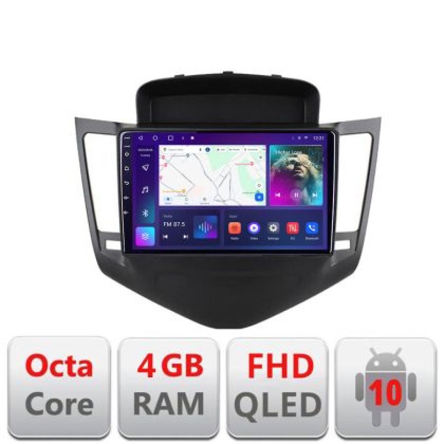 Navigatie Chevrolet Cruze B-045 Android Ecran QLED octa core 4+64 carplay android auto KIT-045+EDT-E309V3 - imagine 3