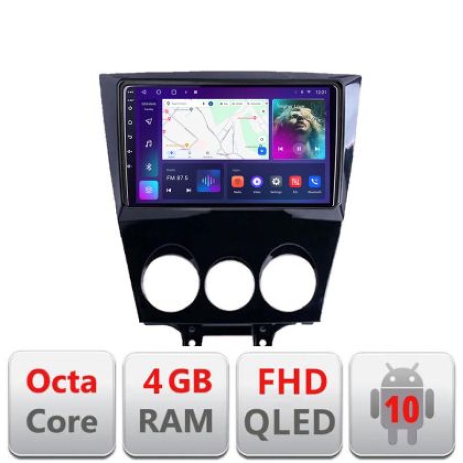 Navigatie Mazda RX8 2003-2008  Android Ecran QLED octa core 4+64 carplay android auto kit-rx8-03+EDT-E309V3 - imagine 3