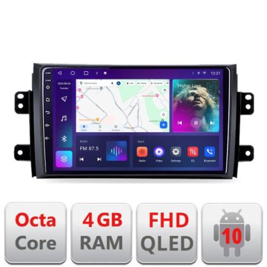 Navigatie Suzuki SX4 2006-2013 B-124 Android Ecran QLED octa core 4+64 carplay android auto KIT-124+EDT-E309V3 - imagine 3