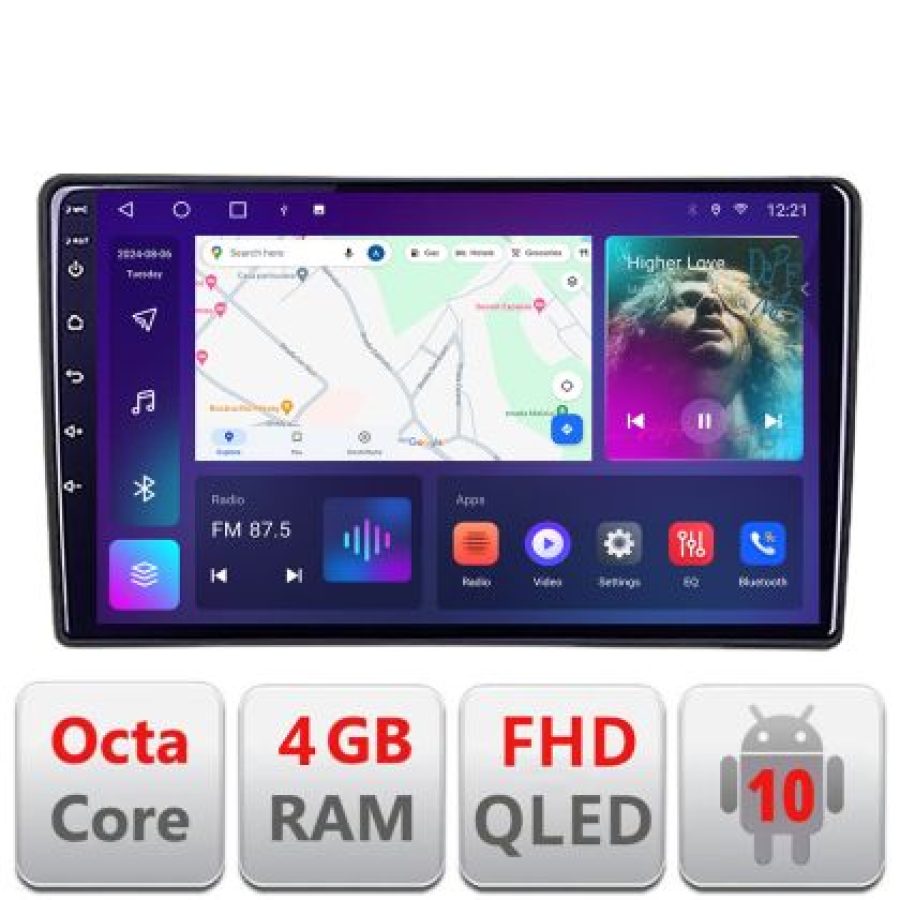 Navigatie Peugeot 308 2013-2017 B-308 Android Ecran QLED octa core 4+64 carplay android auto KIT-308+EDT-E309V3 - imagine 3