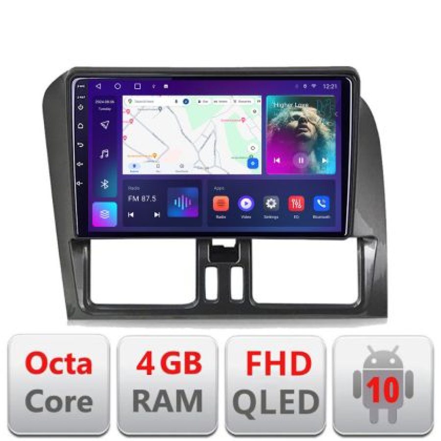 Navigatie dedicata Volvo XC60 B-272  Android Ecran QLED octa core 4+64 carplay android auto KIT-272+EDT-E309V3 - imagine 3