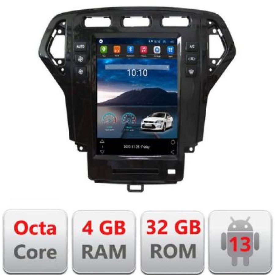 Navigatie tip Tesla Ford Mondeo 2007-2010 radio gps internet 8Core 4G carplay android auto 4+32 kit-tesla-mondeo-07+ED - imagine 2