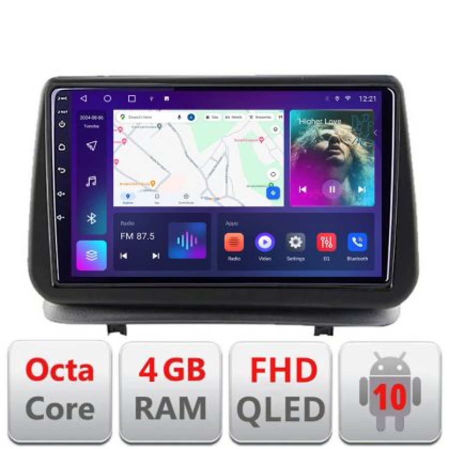 Navigatie Renault Clio 3 2005-2013 B-Clio3 Android Ecran QLED octa core 4+64 carplay android auto kit-clio3+EDT-E309V3 - imagine 3