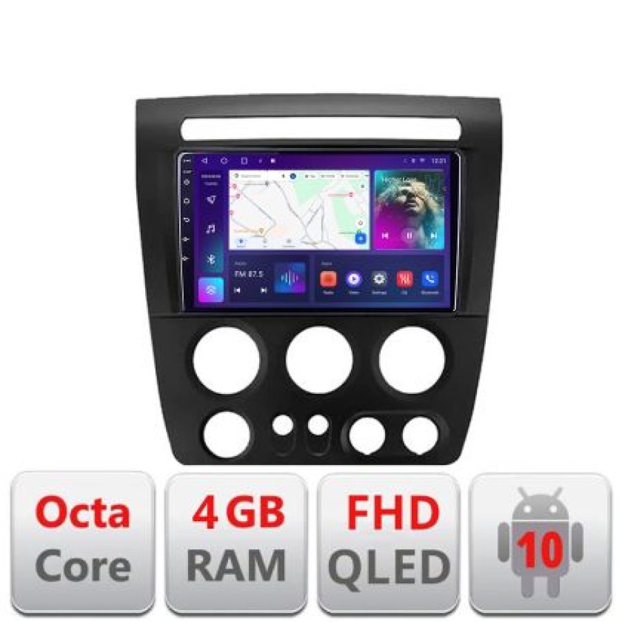Navigatie Hummer H3 Android Ecran QLED octa core 4+64 carplay android auto KIT-H3+EDT-E309V3 - imagine 3
