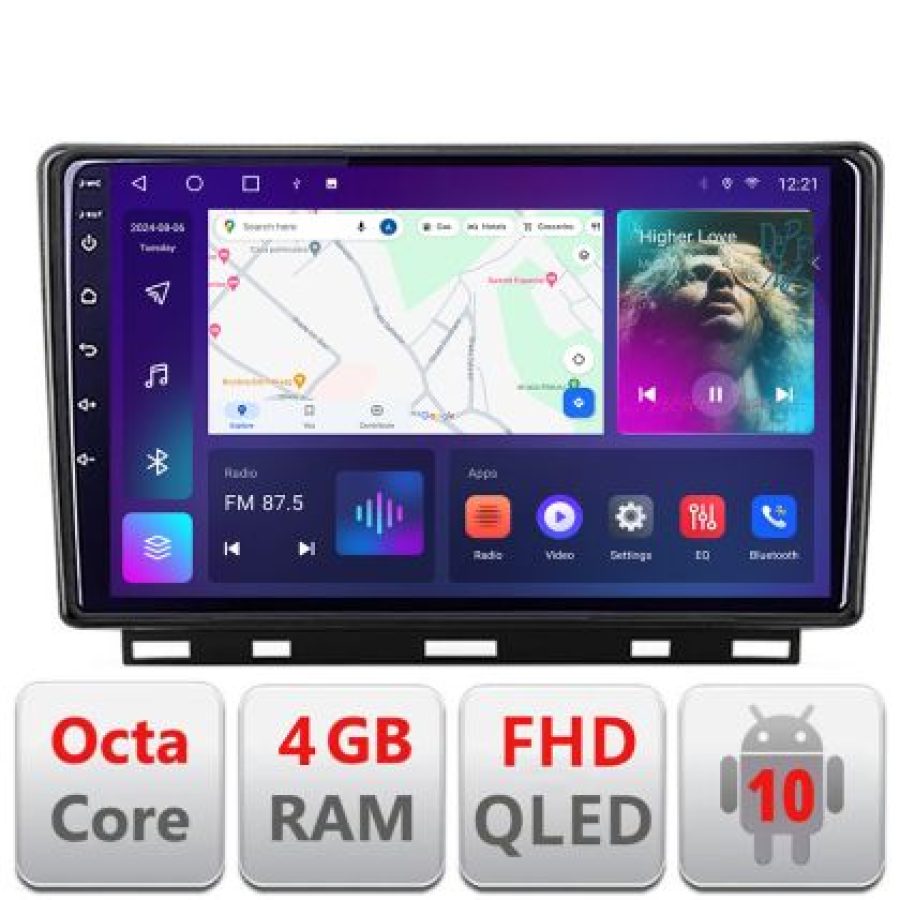 Navigatie Renault Clio 5 B-Clio5  Android Ecran QLED octa core 4+64 carplay android auto KIT-clio5+EDT-E309V3 - imagine 3