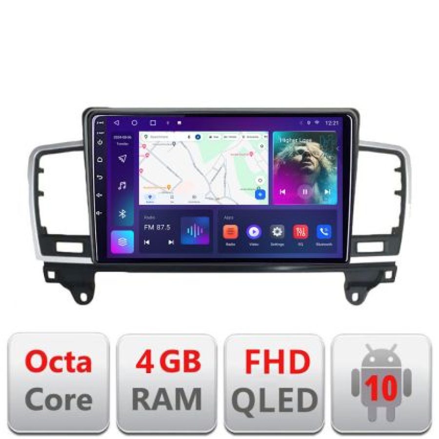 Navigatie Mercedes ML W166 NTG4.5 B-W166 Android Ecran QLED octa core 4+64 carplay android auto KIT-w166+EDT-E309V3 - imagine 3