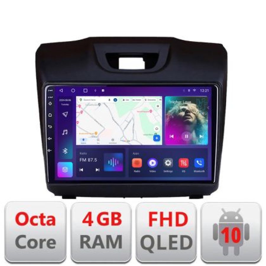 Navigatie Isuzu D-Max Quad Core B-2234 Android Ecran QLED octa core 4+64 carplay android auto KIT-2234+EDT-E309V3 - imagine 3