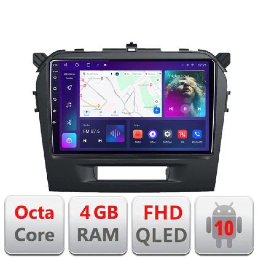 Navigatie Suzuki Grand Vitara 2016- B-2265 Android Ecran QLED octa core 4+64 carplay android auto KIT-2265+EDT-E309V3 - imagine 3