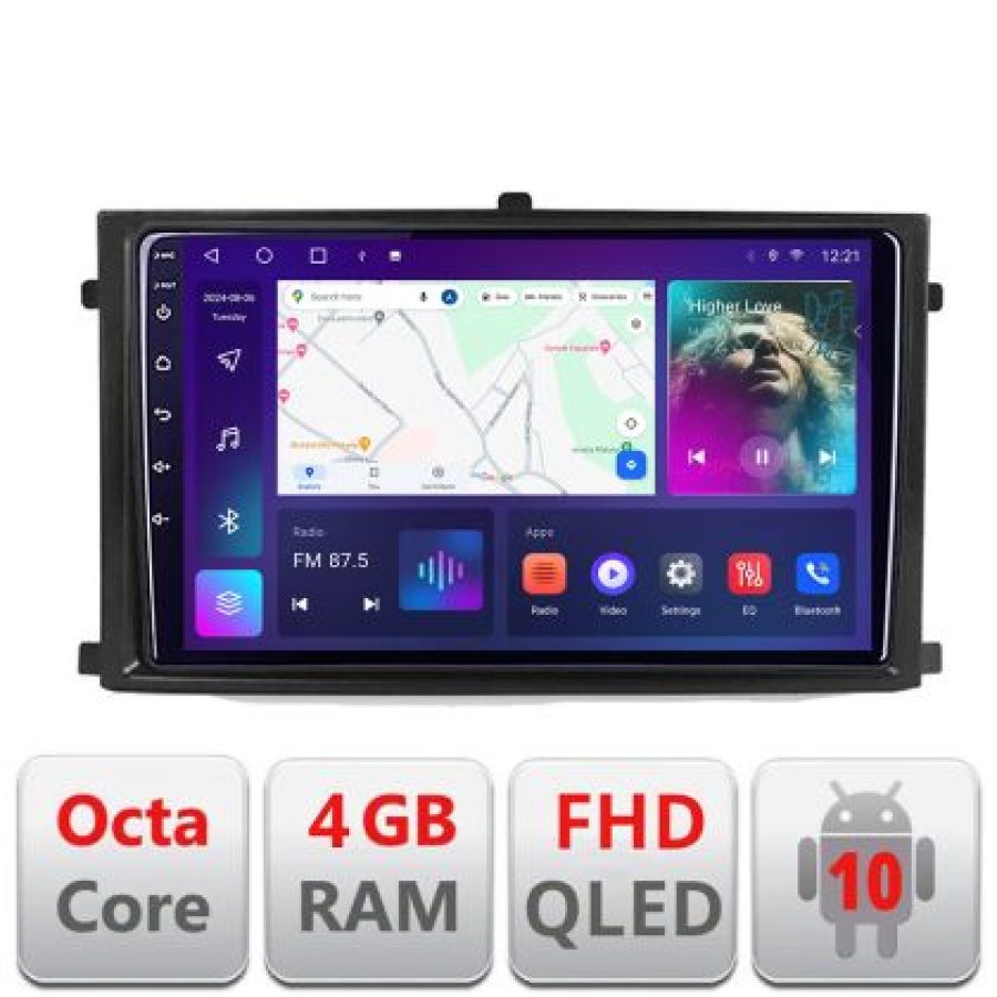 Navigatie Rexton 2019- B-REXTON Android Ecran QLED octa core 4+64 carplay android auto KIT-REXTON+EDT-E309V3 - imagine 3