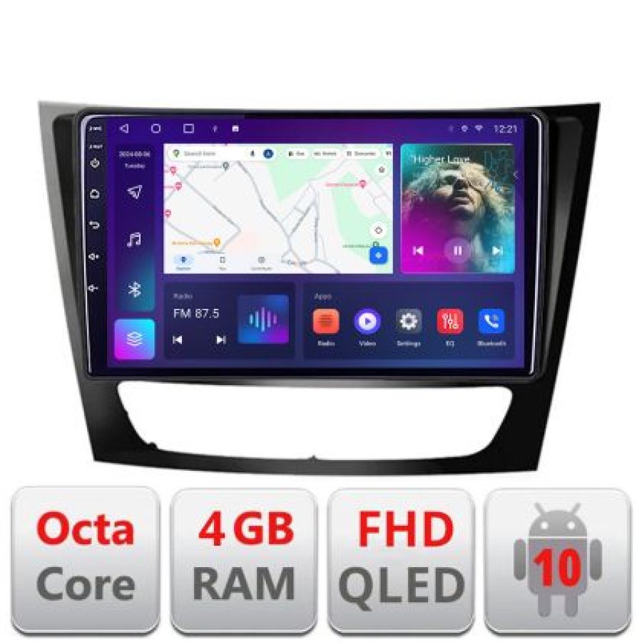 Navigatie Mercedes W211 W219 B-090 Android Ecran QLED octa core 4+64 carplay android auto KIT-090+EDT-E309V3 - imagine 3
