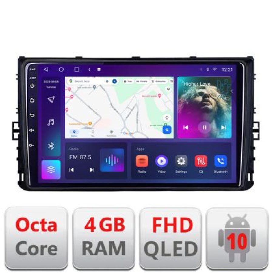 Navigatie grupul VW B-933 Android Ecran QLED octa core 4+64 carplay android auto KIT-933+EDT-E309V3 - imagine 3