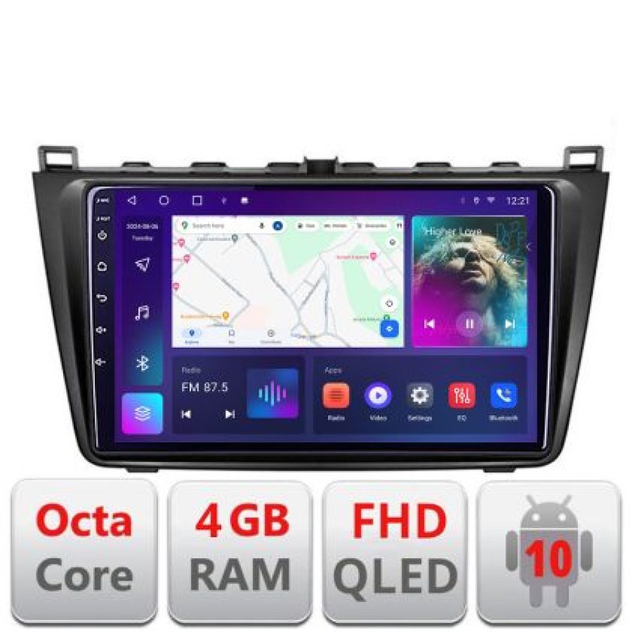 Navigatie Mazda 6 B-012 Android Ecran QLED octa core 4+64 carplay android auto KIT-012+EDT-E309V3 - imagine 3